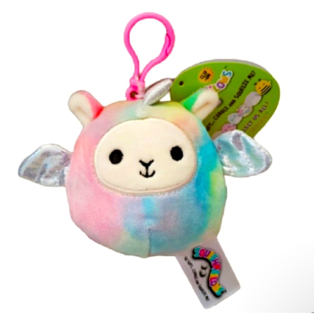 Lucy-May The Llama Pegacorn Squishmallow 3.5in Clip-On